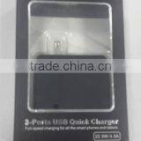 Factory AC100-240V Input 22.5W 3ports USB Wall Charger With Qualcomm Certified Quick Charge 2.0 Technology, White/black Color Quality Choice thumbnail-6