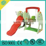 combined children slide with swing , plastic slide