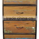 Hot and New Boat Wood Dresser With 4 Drawers, Unique Style Reclaimed / Salvaged Wood Dresser