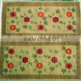 Flowers Design Woollen Carpet thumbnail-1