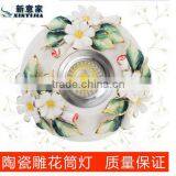 European Ceramic Ceiling Downlight Led Spotlights Small Chrysanthemum Alice thumbnail-1