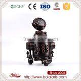 Cheap Mini Brown Iron Design Robot With Nuts Metal Novelty Clock thumbnail-1