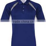 100% Polyeser Micro Custom Men Half Sleeves Blue Shirt with Mesh Side and Back Panels Breathability