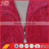 Cut Coral Fleece Zip Bathrobe for Women thumbnail-2