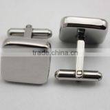 Silver Metal Thick Cufflinks Blanks Custom Square Cufflinks Engravable thumbnail-6