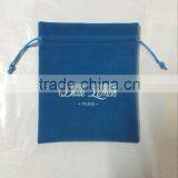 Custom Printed Logo Soft GREY Velvet Jewerly Packing Pouch High Quality Fabric Quality Choice thumbnail-5