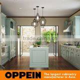 Indonesia Project Modern Style Light Green PVC Kitchen Cabinet thumbnail-6