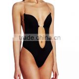 women underwear lingerie sexy CLEAR STRAP BACKLESS DEEP Plunge THONG Backless BODY SHAPER Sz S-XL,Women's U Plunge Body Suit