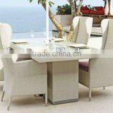 Aluminum Rattan Resin Chairs and Table Set