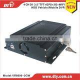 DTY VR8800G Solid In-vehicle Recording 4ch d1 h 264 Hdd Car Dvr Four Camera Gps