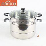 Normal Design 2/3layers 2015 Hot Selling Stainless Steel Cookware Couscous Steamer Pot thumbnail-3