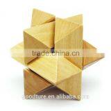 2015 Hot Sale Wooden IQ Intelligent Puzzle Magic Puzzle Kongming Lock Brain Teaser Model Number GAD1078 thumbnail-1