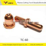 Plasma Cutting Torch Nozzle/Electrode Spare Parts TC-60 E-Cu