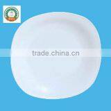 9" Square Flat Plate Heat Resistant Opal Glass Square Series thumbnail-1