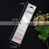 White Plastic Bag Nylon Cotton Zipper Pouch thumbnail-2