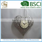 Heart Shape Handmade Metal Decorative Wall Clock