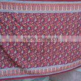 Red Color Printed Quilts / Cotton Voile Soft Quilts Cover / Sanganeri Printed Indian Quilts thumbnail-4