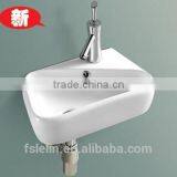 LELIN Latest Super Thin,slim Edge Art Ceramic Basin Lavatory Bowl Sink Bathroom Vanity Wall Mounted Left-side Mini Wash Basin thumbnail-1