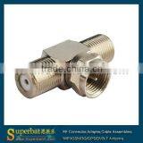 F Adapter F Plug to Jack to Jack "T" Type Electrical Couplers thumbnail-1