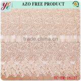Grace Golden Sequin Embroidery Fabric African Organza Lace Fabric for Dress