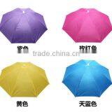 Hot Selling Foldable Headwear Sun Umbrella Fishing Hiking Beach Camping Headwear Cap /Head Hats/ Outdoor Sport Umbrella Hat Cap thumbnail-3