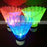 4Pcs Novelty Sports Dark Night LED Glowing Light-up Plastic Badminton Birdies Shuttlecocks