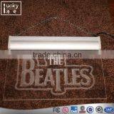 Mount Edge Lit LED BEATLES Sign, Mulit-color LED Sign, White Housing