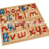 Premium quality montessori educational toys large D nealian moveable alphabet