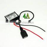 Vehicle Power Converter DC/DC 12/24V (7-40V) to 5V USB 4A 20W Step Down Converter