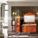 One Piece Vanity Top Bathroom Vanity Top Sink Antique Solid Wood Bathroom Cabinet WTS612 thumbnail-3