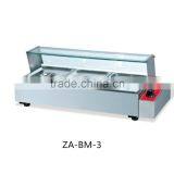 restaurant equipment Commercial Stainless Steel Table Top Bain Marie Food Warmer With Glass Cover