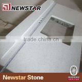 Newstar Prefab Hotel White Quartz Bathroom Vanity Top