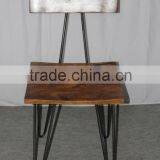 Industrial Iron Wood Chair thumbnail-1