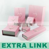 Pink heart shape closure custom paper jewelry box jewelry packaging box