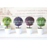 Fake Plants Ball Leafs Trunk Artificial Fake Plants Plastic Fabric Home Table Decor Potted