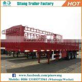 Factory Price Steel Cage Cargo Fence Trailer for Grain Transportation Drop Side Flatbed Stake Cargo Semi Trailer thumbnail-2