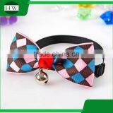 Cute Grid Bowknot Dog Puppy Cat Bow Tie Necktie Dog Collars With Bell Tie Collar ,Cat Collar With Free Sample thumbnail-2