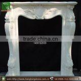 Simple White Marble Fireplace Surround thumbnail-1