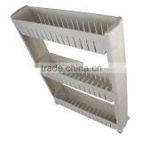 Detachable Three Storage Shelving Plastic Movable Pulley Slide Out Storage Rack thumbnail-2
