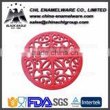 Non Toxic Multifunctional Enamel Coated Cast Iron Trivet