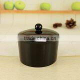 Factory Wholesale New Ideas Novelty Black Ceramic Casserole Stew Pot With Lid thumbnail-2