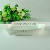 White Porcelain Plate , Cheap Stocked Home Used Ceramic Oval Plates for Dinner thumbnail-1