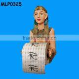 Egyptian Priestess Wall Mounted Ceramic Toilet Paper Holder thumbnail-1