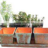 Copper Patina Trio Planter Kit, Mini Garden Kit, Indoor Grow Kit thumbnail-1
