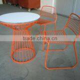 Wrought Iron Orange Dining Set thumbnail-6