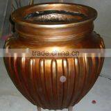 Giant Round Gold Pot Vase thumbnail-1