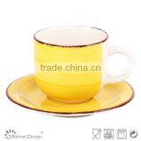 Cup Saucer Silk Screen High Quality Modern Design Top Sale With Strips Relaxation Style thumbnail-2