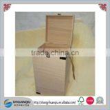 Plain Large Wooden Rice Hamper Box Storage Box Furit Box for Super Markets thumbnail-1