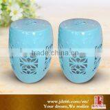Painted Sky Blue Ceramic Garden Stool thumbnail-5