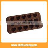 Hot Selling 15 Cavity Heart Shape Silicone Chocalate Molds, Silicone Heart Molds, Heart Shaped Ice Cube Tray thumbnail-1